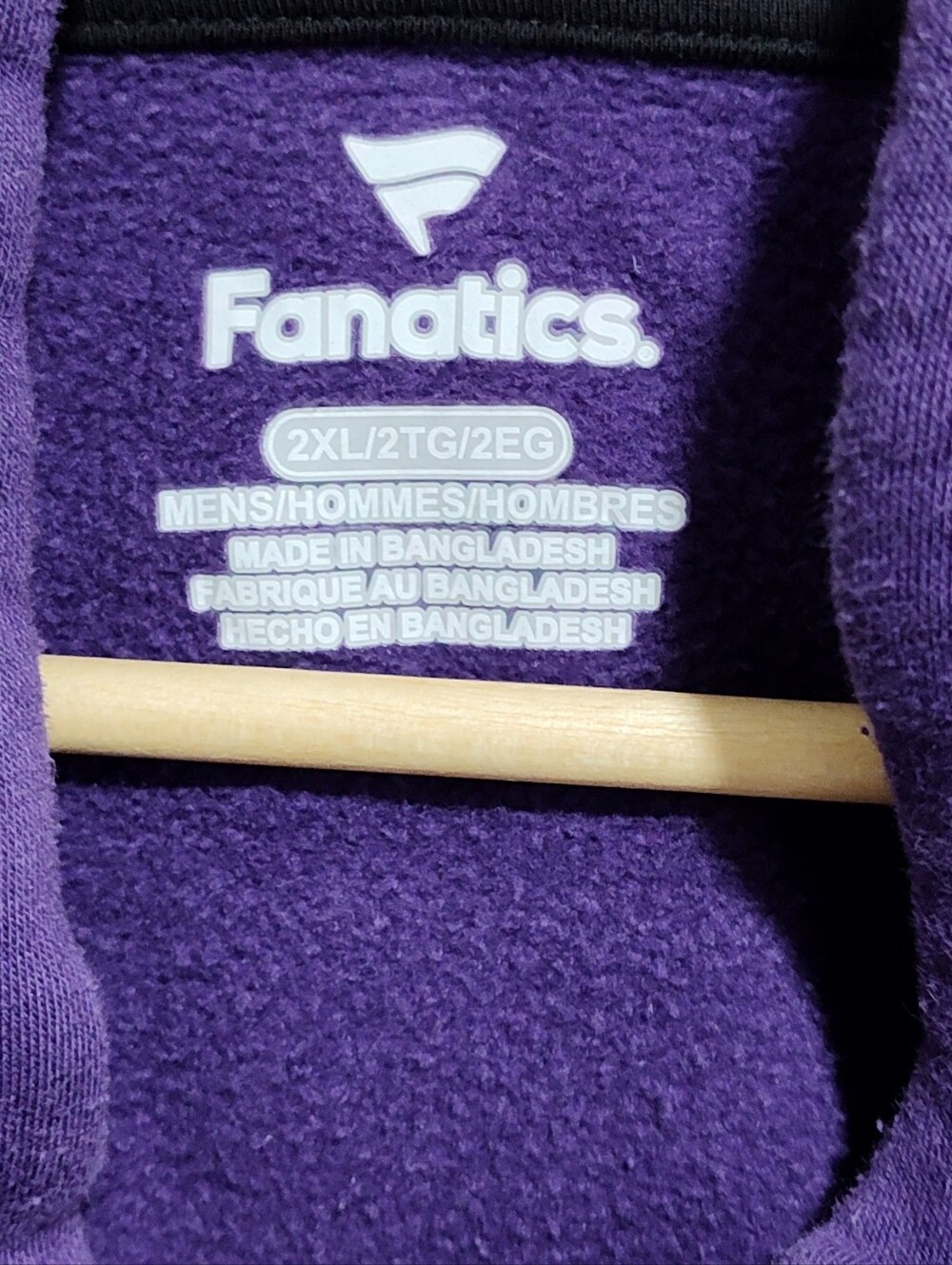 Baltimore Ravens NFL Men's 2XL Fanatics Purple Logo Fleece Hoodie Sweatshirt - Picture 8 of 9